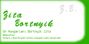 zita bortnyik business card